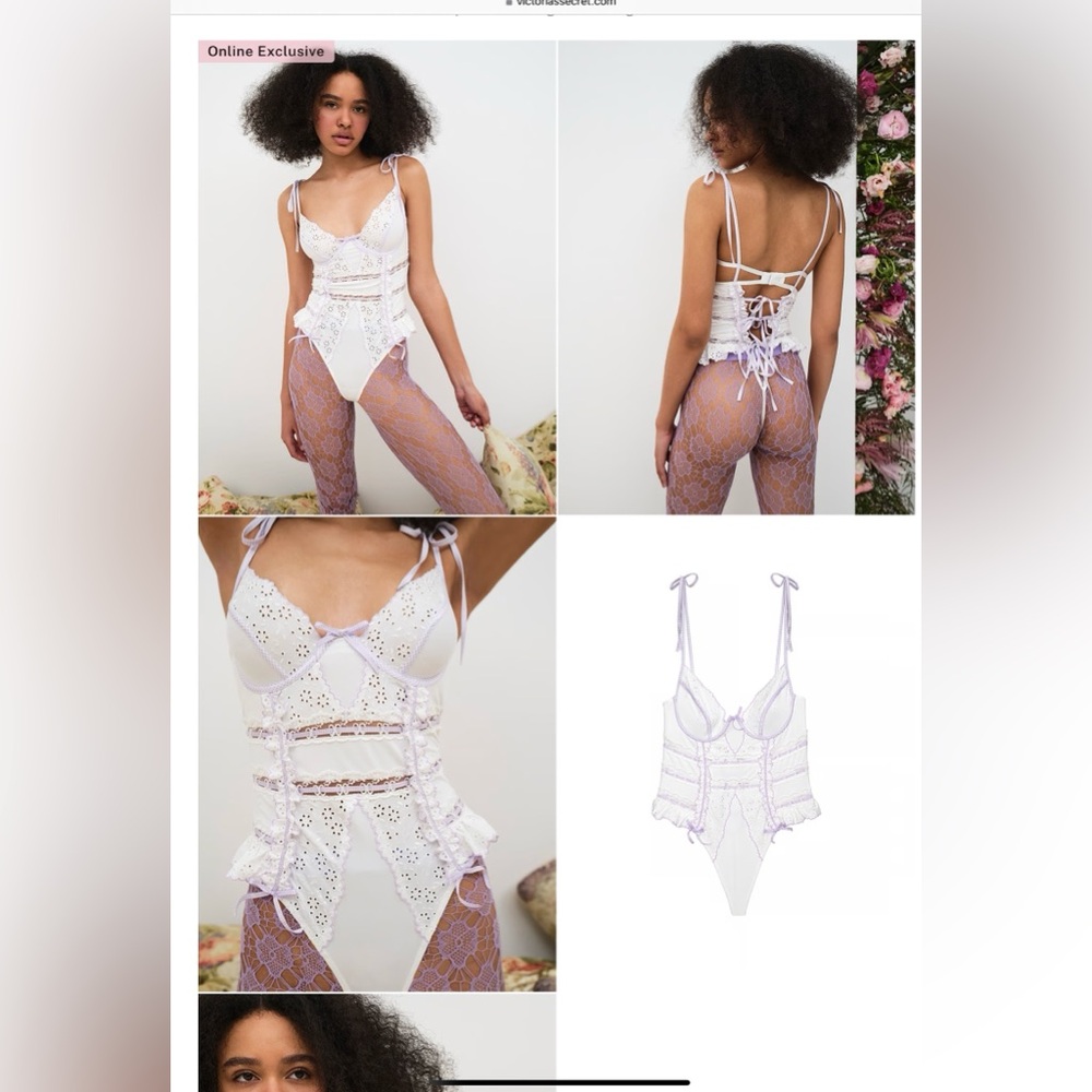 For Love And Lemons White Lace Bodysuit - Picture 2 of 8